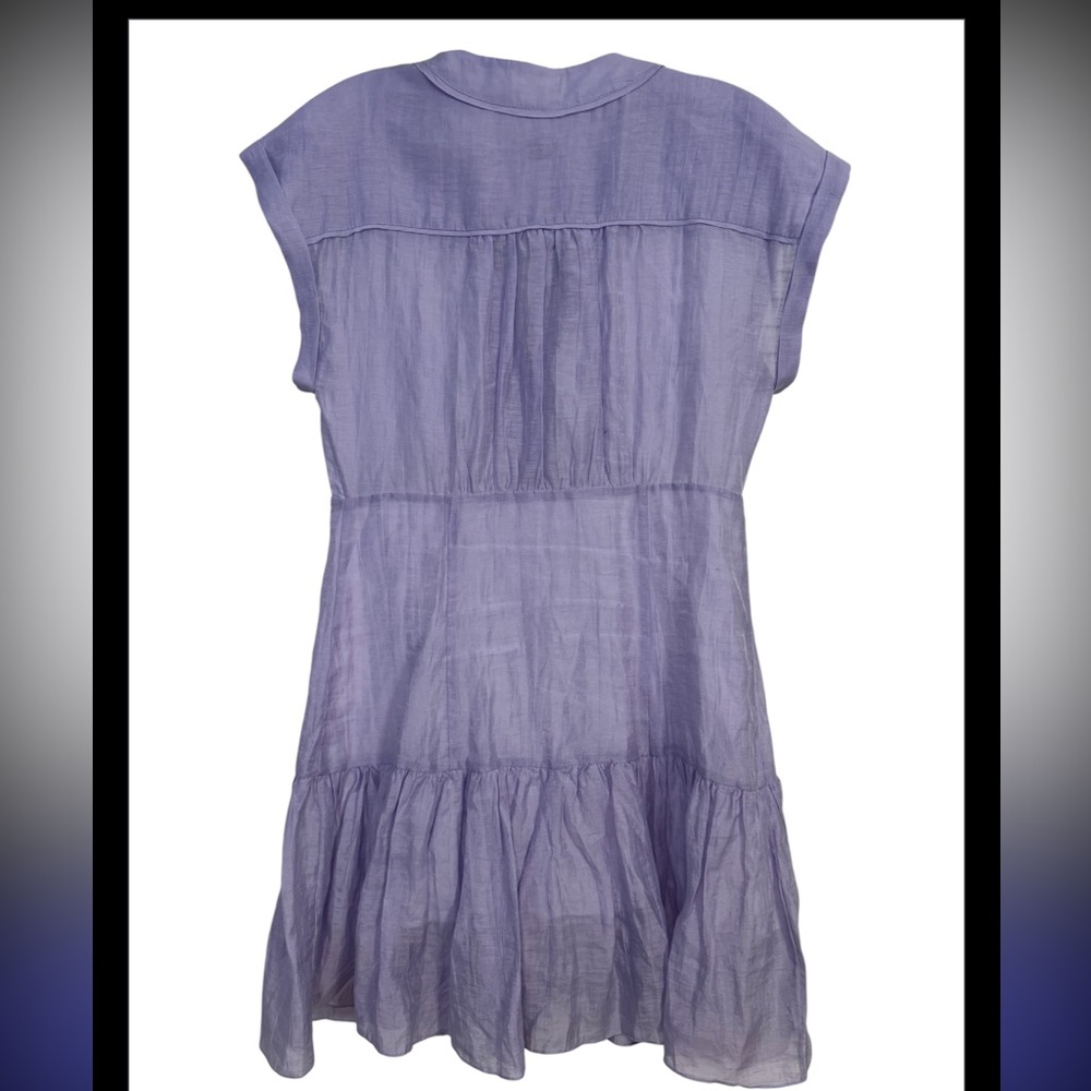 Sandro Lilac Button-Front Mini Dress - Picture 3 of 6